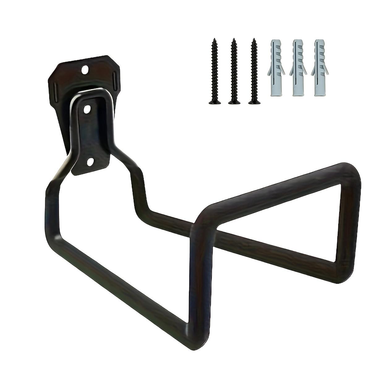 

1 шт., прочная стойка для садового шланга с 3 отверстиями - устойчивая к ржавчине настенная стойка для хранения - безопасный органайзер для удлинительного шланга для использования в саду и гараже чёрный