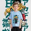 Kids  Tshirt Mha Midoriya Print Anime Cartoon Tops for Boys Girls 100-160cm Casual Tee Children Clothing