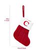 Christmas Knitted Stocking With Snowflake Pattern Holiday Home Decoration Gift Ornament For Xmas Tree