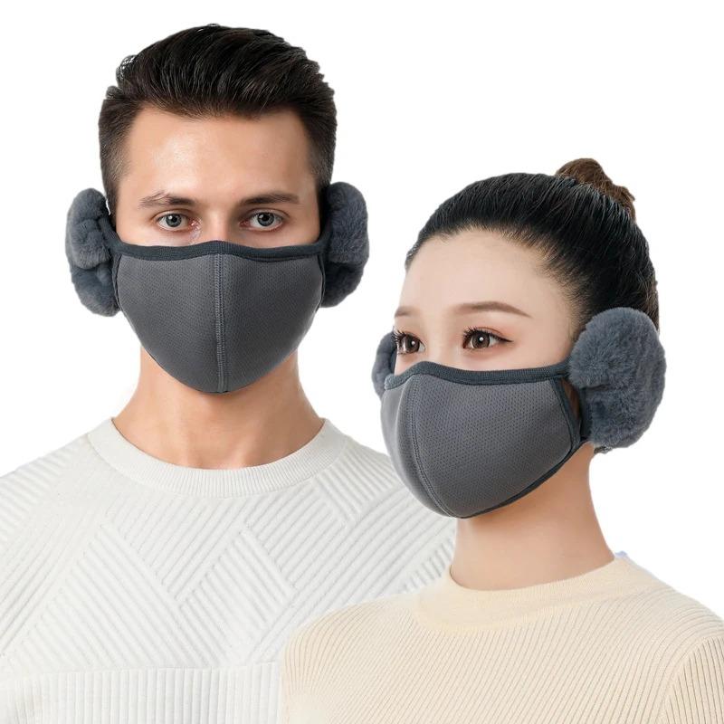 Winter Warm Face Mask with Earmuffs Windproof Motorcycle Cycling Ski Mask Women Men Hiking Riding Masks Sports Thermal Headwear