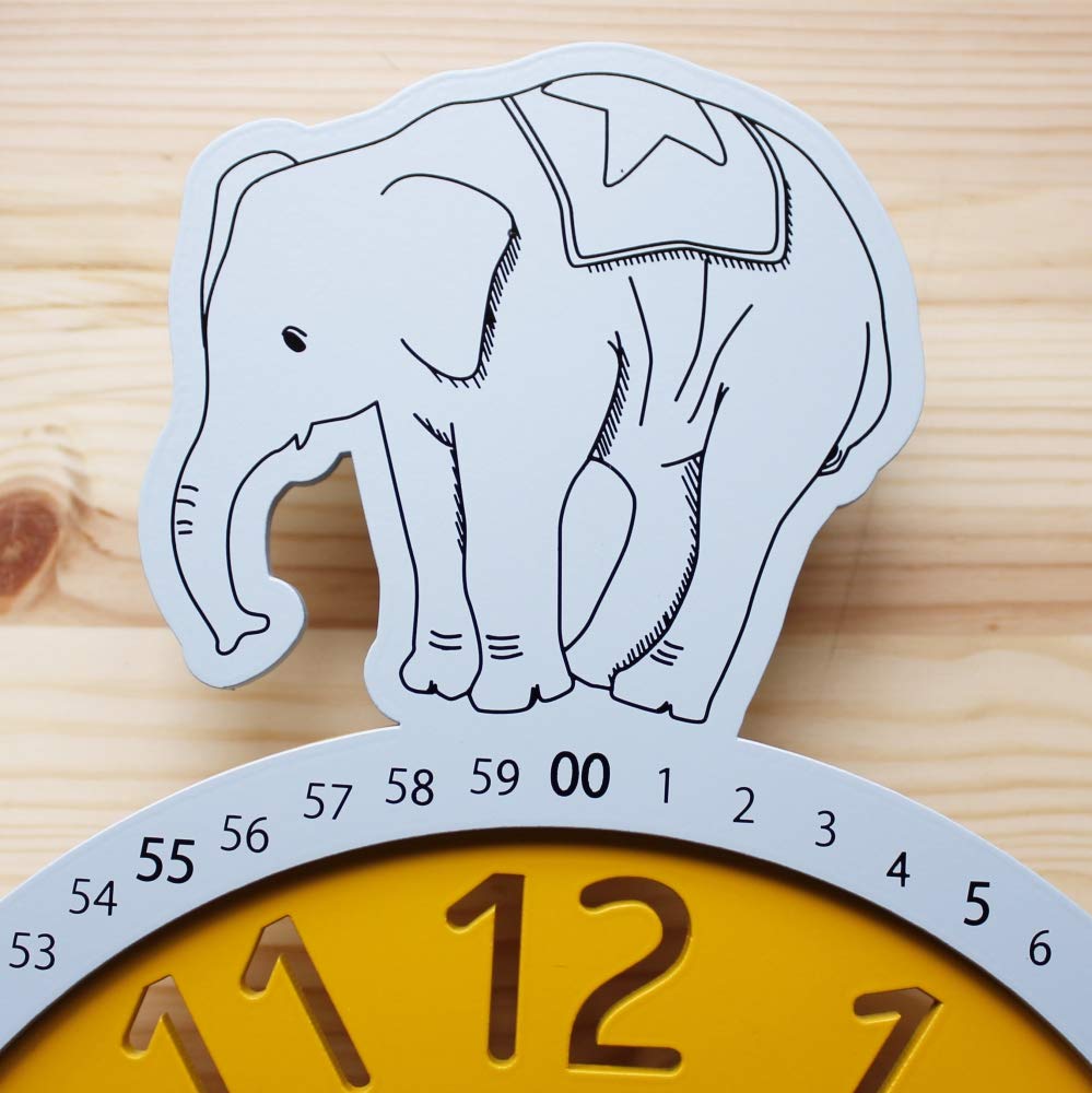 Yamato Kogei Circus Clock Elephant Size: Approx. W23 D3 H37.5 YK17-105