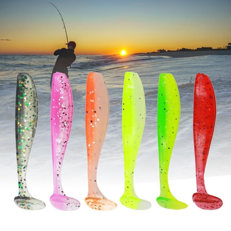 10Pcs Soft Lures Worm Baits Small Fishes Tail Swimbaits Lures Fishing Baits