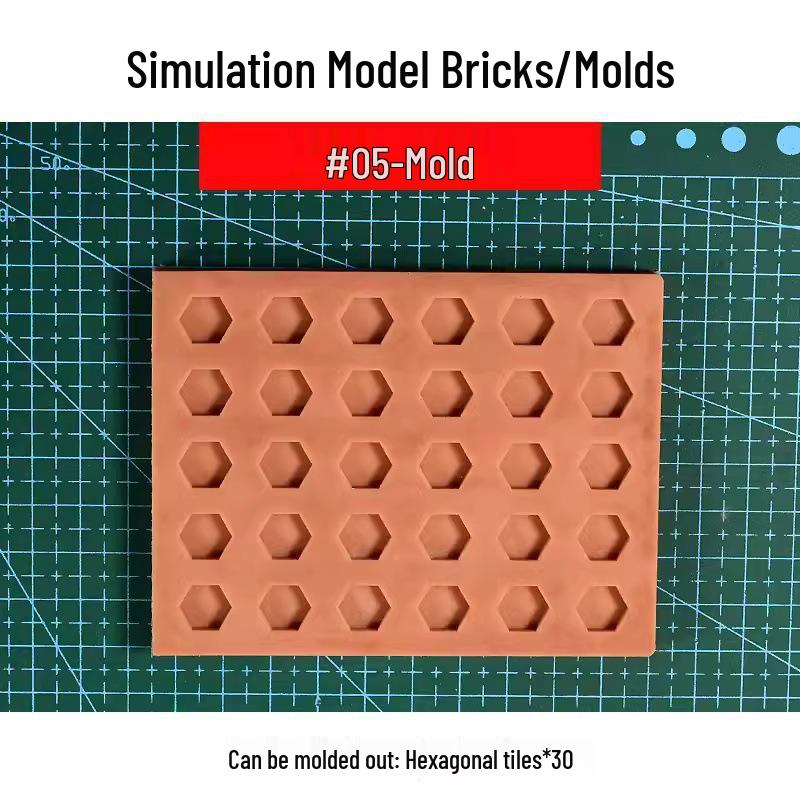 Micro-Landscape Mini Bricks: Handmade Sand Table Materials, Red Bricks, Wall Tiles, Mold Release, Cement, Small Buildings.