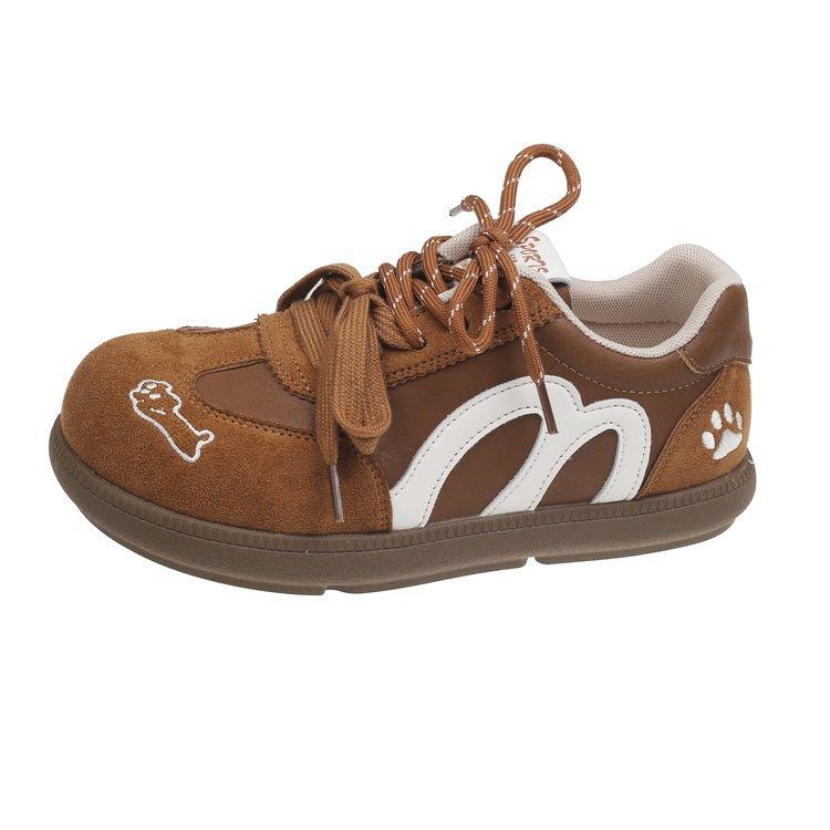 

Популярные универсальные нишевые туфли на толстой подошве женские осенние туфли Dexun Forrest Gump 2025 новые легкие повседневные спортивные туфли-хлебцы 40 коричневый