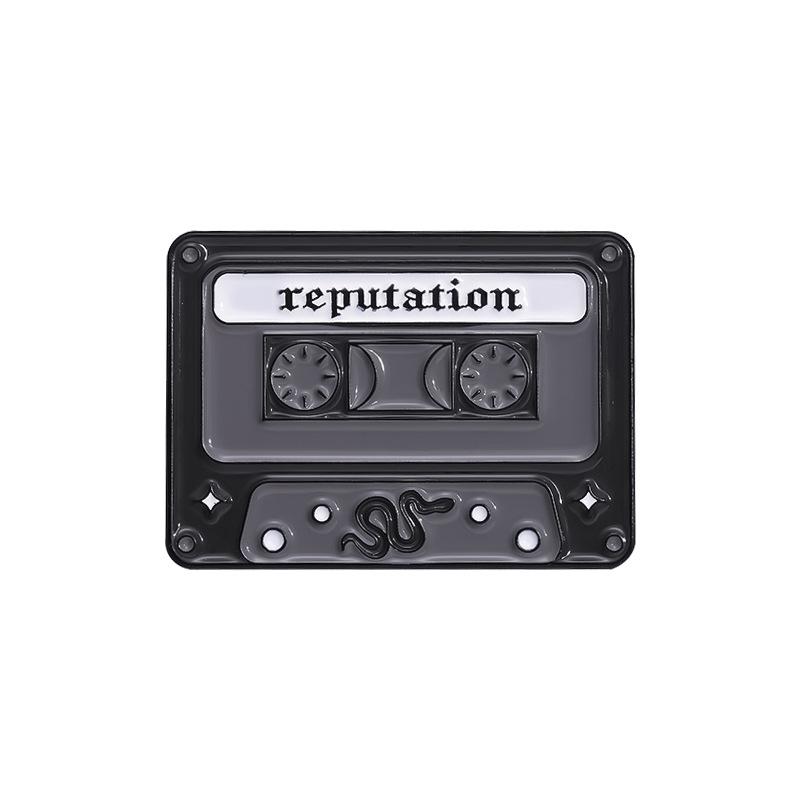 Cassette Artistic Music Brooch Geometric Cartoon Design Trendy Alloy Pin For Everyone
