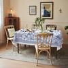 Blau-florales rustikales rechteckiges Tischdecken-Küchen-Esszimmer-Dekor Wasserdichte Tischdecke für Tisch-Feiertagsparty-Dekorationen