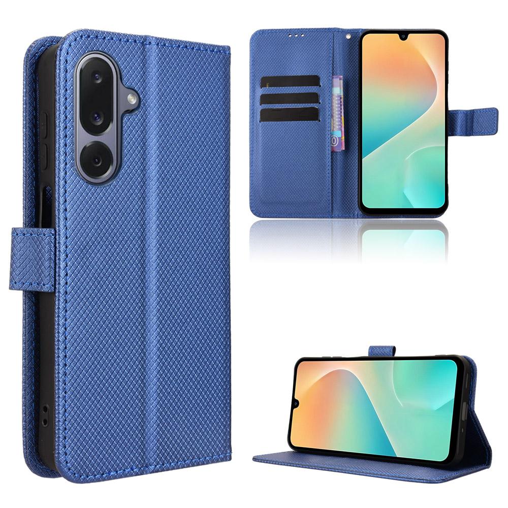 For Samsung Galaxy M36 5G Leather Wallet Case with Strap Diamond Texture Phone Cover