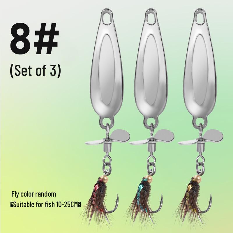 Micro Sequins Casting Iron Fly Fishing Hook Set for Minnows, White Stripes, Crucian Carp, and Freshwater Fish Lures