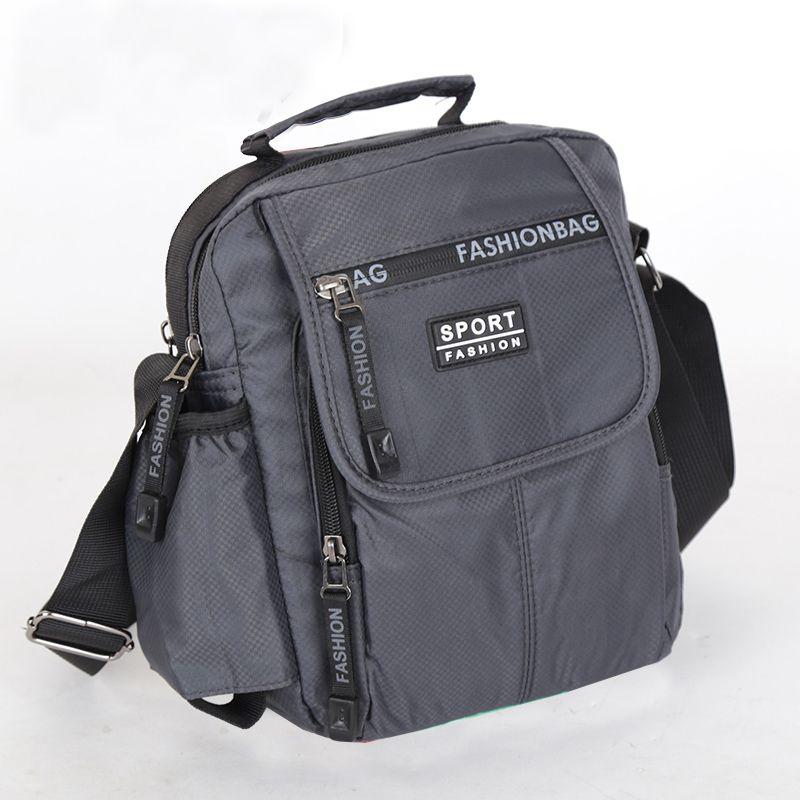 

Business Men s Vertical Design Middle-Aged and Elderly Outing Cross-Body Bag Gray