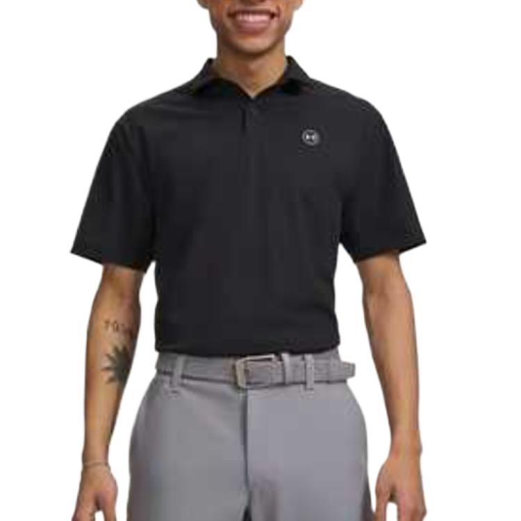 Under Armour SS26 Drive Chill Pullover Solid Color Golf Shirt Men tops 6009722-001 S