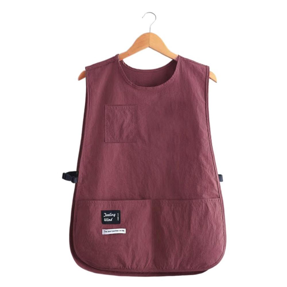 Solid Color Vest Style Apron Waterproof Cooking Apron Cleaning Supplies Chef Apron  Kitchen