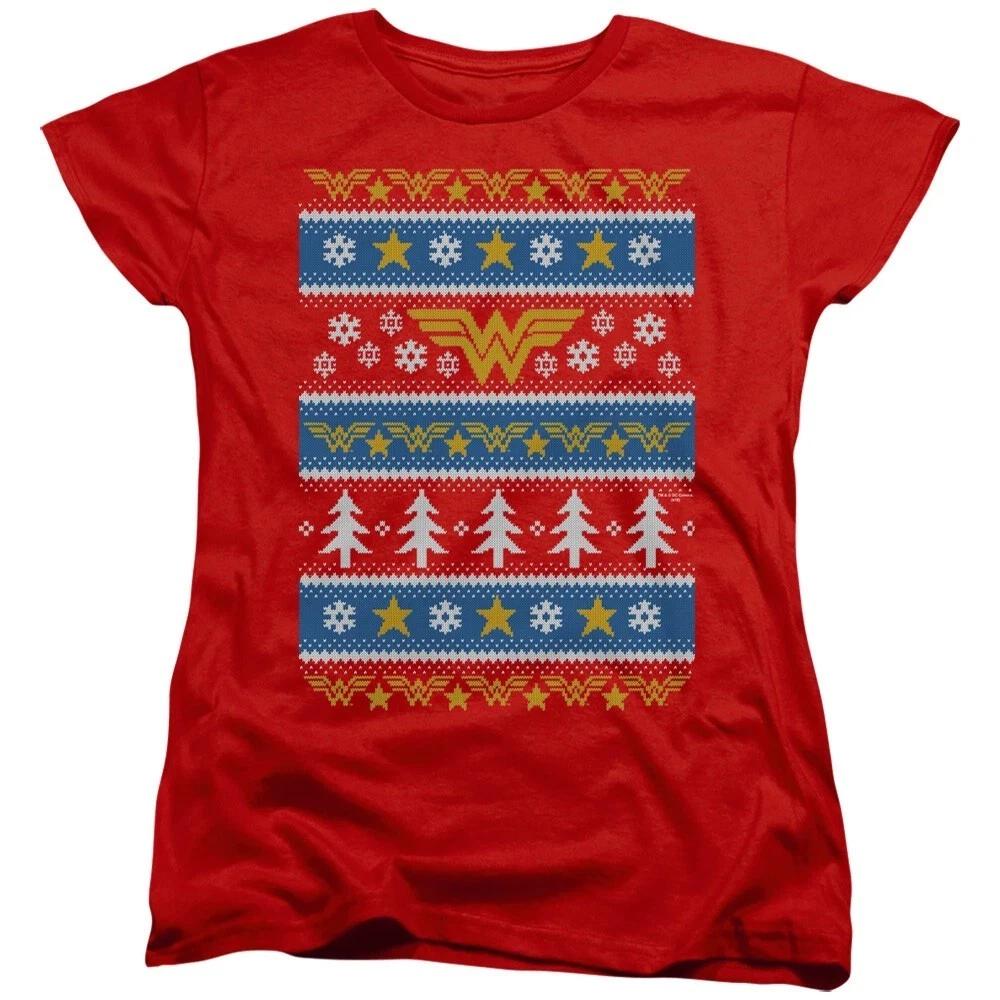 Wonder Woman  Christmas Sweater  Women s T-Shirt 2XL