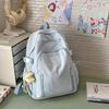 Summer New Water Canvas Bag Literary Japanese Female Lazy Wind Small Backpack Simple Solid Color Female Backpack