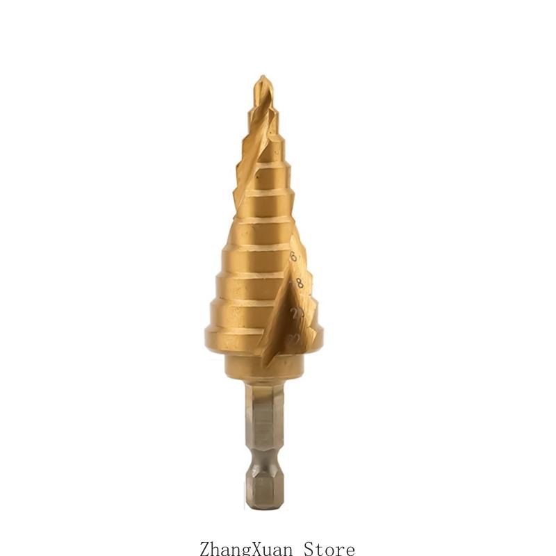 Spiralling Grooved Step Drill Bit High Speed Steel 4mm-12/20/32/22mm (5/32-5/4inch) 3XUF