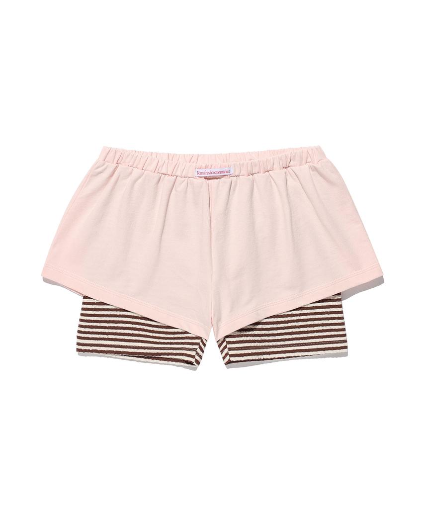 Kimseupeulesikoteunmakes Kim'S Layered Shorts Pink