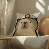 Cute Animal Cartoon Friend Capybara Pillow Case DoubleSided Plush Sofa Cushion Covers Organic Breathable Invisible Zipper