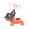 Adorable French Bulldog Leather Keychain Lovely Accessory Gift for Animal Lovers Present Fashion Accessory