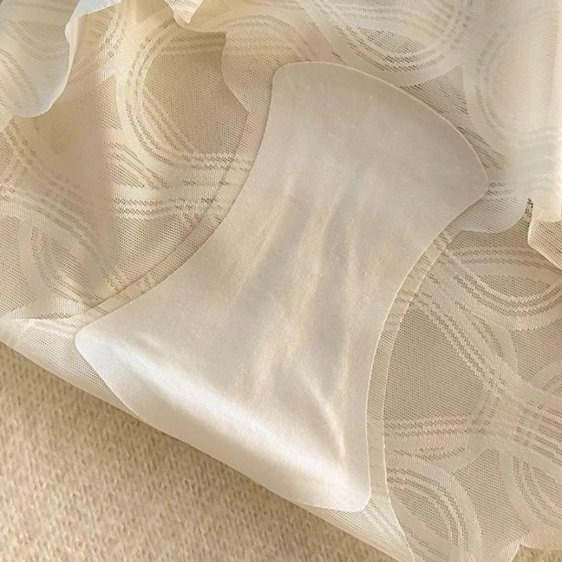 Dámské krajkové bezešvé spodní prádlo Dámské letní spodní prádlo se středním pasem z čisté bavlny 7A Antibakteriální spodní prádlo s prodlouženým klínem