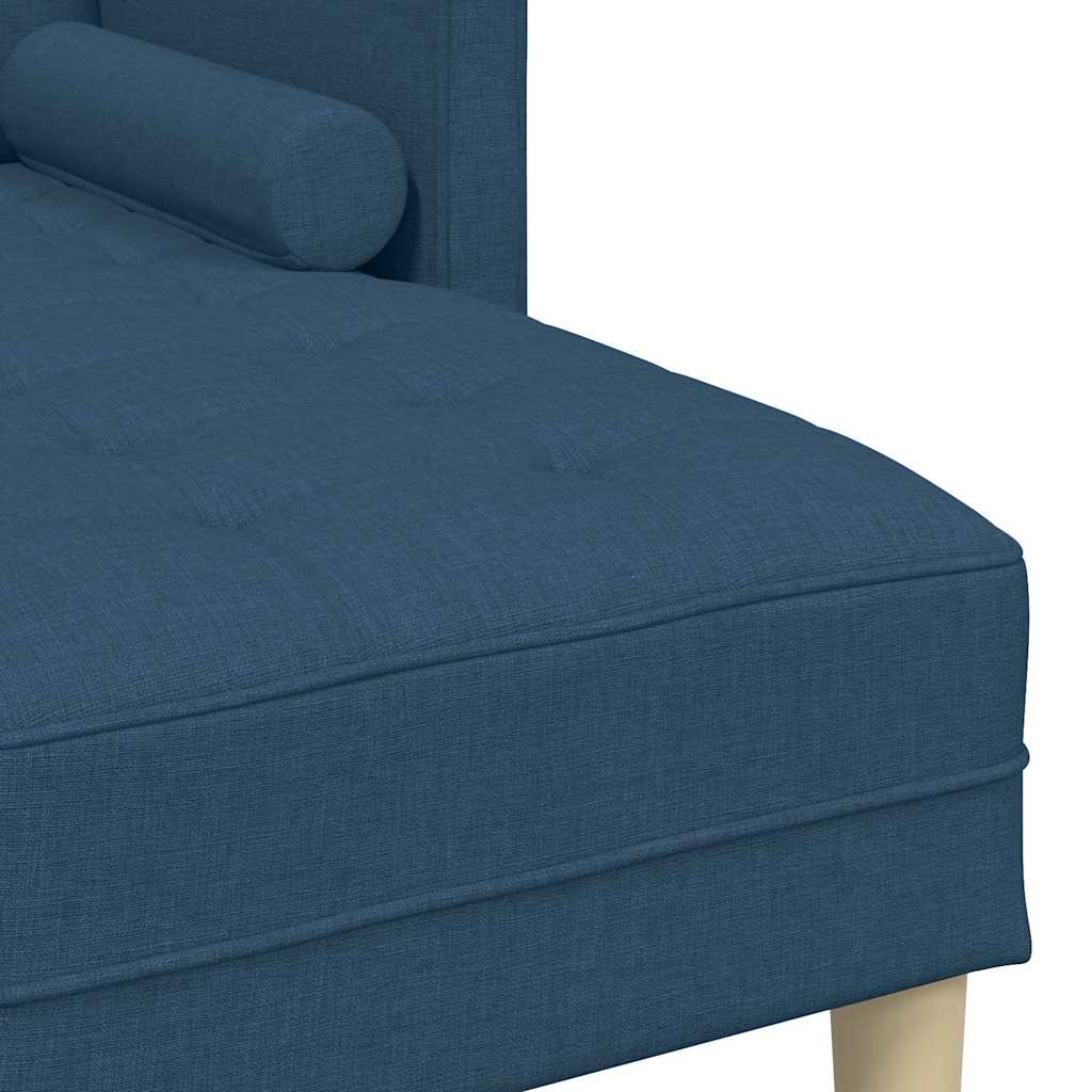 Sofa Set with Cushions Blue Polyester