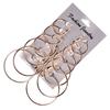 Big Circle Hoop Earring Set Fashion Hiphop Gold&Silver Color Earrings For Cool Girl