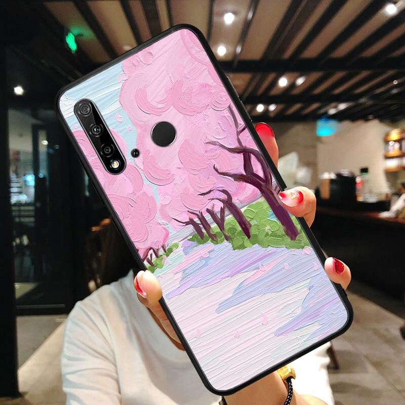 Hand Painted Flower Sceneary Phone Case For Huawei P50 Pro P30 P40 Lite P40Pro P20 Lite P10 Plus Mate 20 Pro Mate20 X