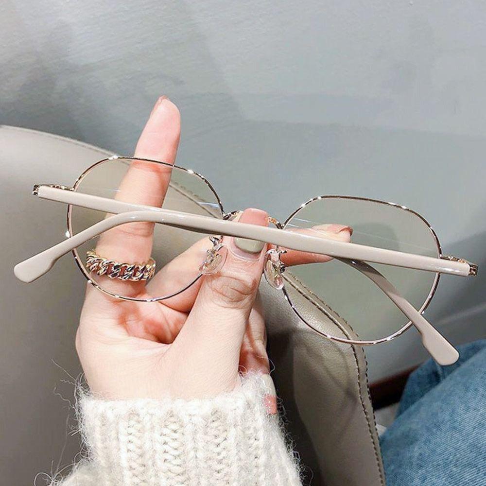 Okulary krótkowzroczności z metalowymi wielokątami anty-niebieskiego światła dla kobiet, komputerowe, krótkowzroczne, optyczne, gogle