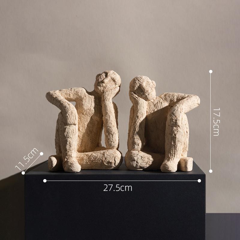 Креативная глиняная фигурка Скульптура Смоляные поделки Абстрактная фигурка Украшения Опираются на портреты Декоративные фигурки