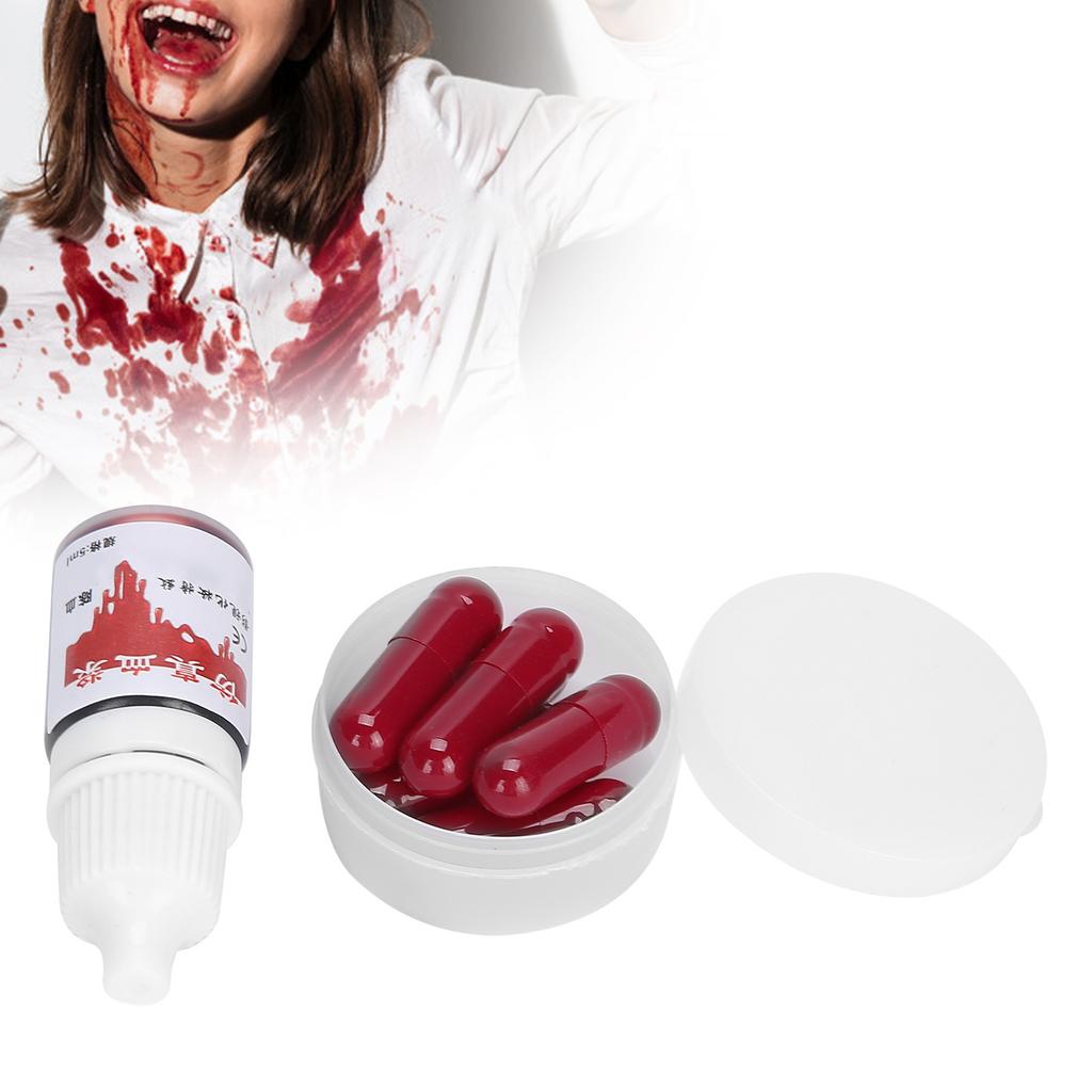 Falsches Blut Kapseln Halloween Make-up Blut Kostüm Cosplay Requisite Party Trick Zubehör