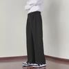 Korean Brown Coffee Workwear Design: Japanese Retro Loose Men's Wide-Leg Straight Casual Pants - INS Style.