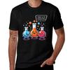 Men's Cotton T-Shirt Funny Chemistry Beaker Graphic Tee "I Think You're Overreacting" Humorous