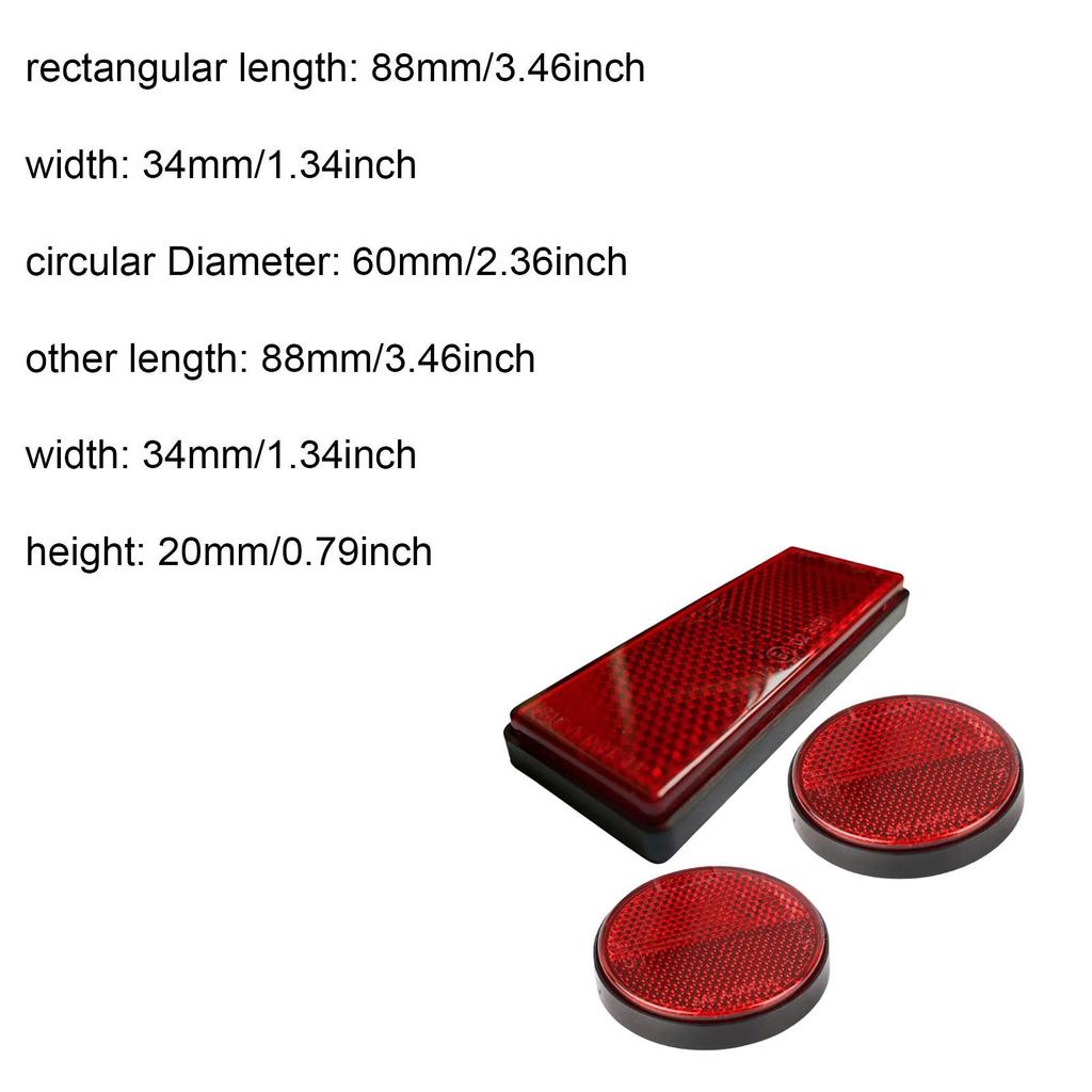 3x Truck Night Reflectors Reflective Tape High Performance Waterproof Strips for