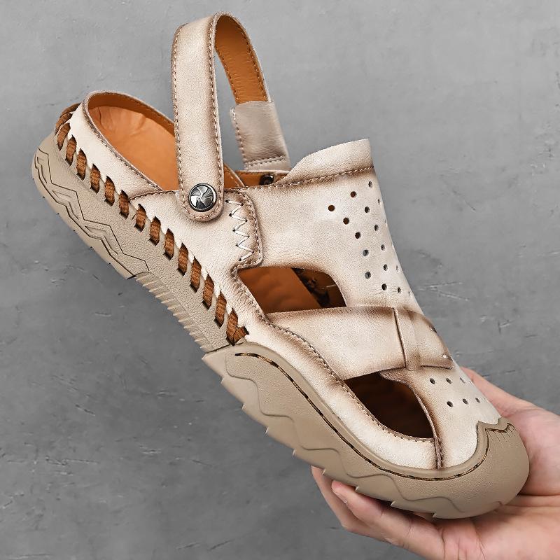 

Япония Harajuku известный бренд отзывает высококачественные сандалии мужские новые туфли для пляжа с отверстиями для ног 38