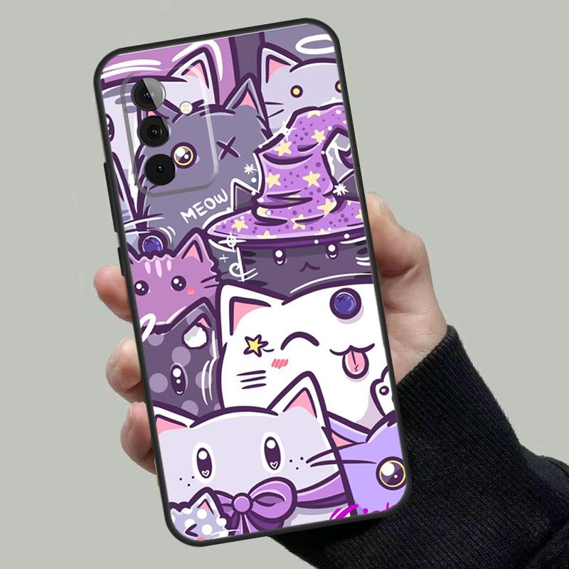 Neko Atsume Case For Samsung Galaxy A54 A34 A14 A36 A56 A06 A13 A53 A32 A12 A22 A52 A35 A17 A16 A55 A15
