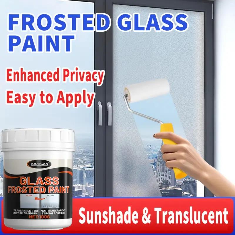 100g Frosted Glass Window Film - Privacy Window Decor, Non-Adhesive Surface, Easy Brush Application, Semi-Transparent Effect