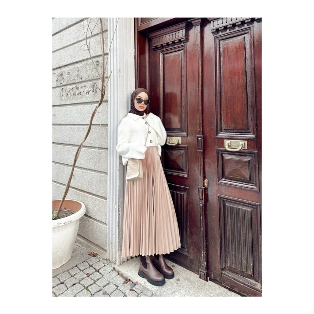 Pleated Skirt | Anthracite