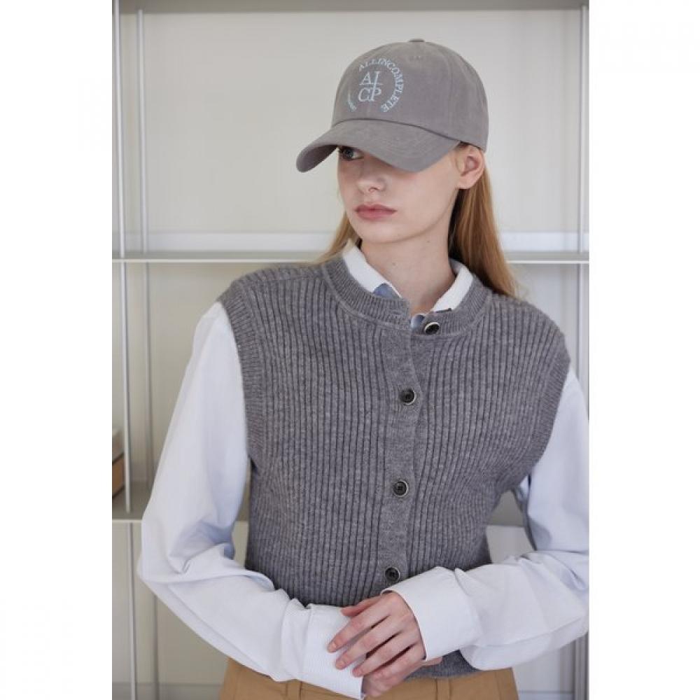 ALLINCOMPLETE Graue Runde Logo-Kappe