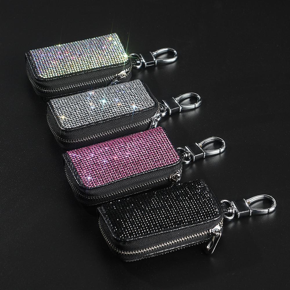 Neues Auto Schlüssel Etui Auto Halter Schale Fernbedienung Abdeckung Auto-Styling Schlüsselanhänger Geldbörsen Diamant Autozubehör Innenraum für Frau Großhandel