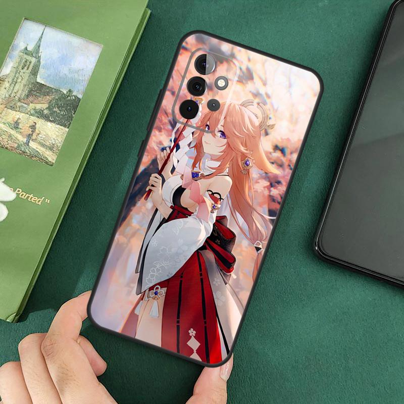 Genshin Impact Yae Miko Cover For Samsung Galaxy A54 A52S A52 A32 A22 A12 A72 A33 A53 A73 A14 A70 A51 A71 Case