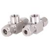 Chiweng 304 Stainless Steel Double Ferrule Internal Thread Tee Fitting