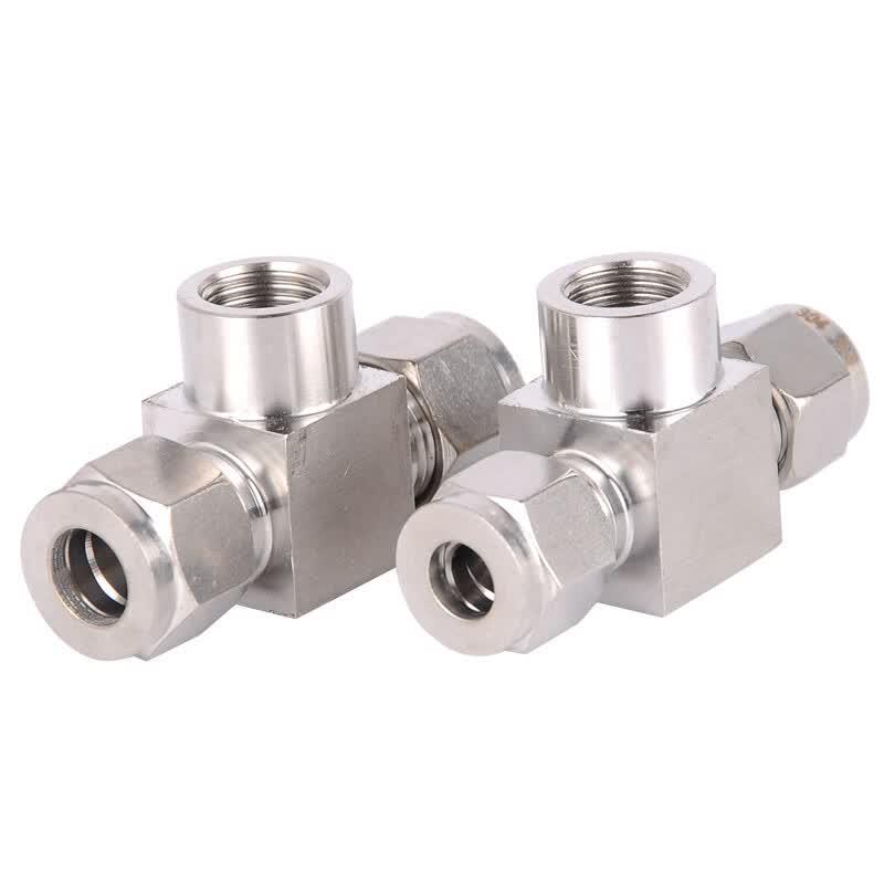 Chiweng 304 Stainless Steel Double Ferrule Internal Thread Tee Fitting