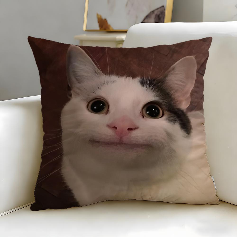 Classic Theme Pet Cat Cushion Cover Soft & Easy-Wash Pillow Case – Versatile For Couch, Bed, Travel And Office