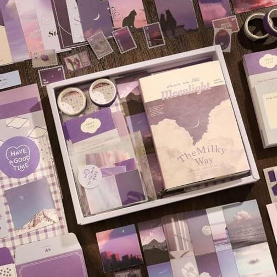 Stationery set collage materials vintage scrapbook planner bullet journal A6 binder DIY journaling handmade gift children elementary school girls cute