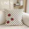 Art Polka Dot Cushion Cover Linen Decorative Pillowcase Set Pcs x x x Breathable Washable Sofa Cushion Cover