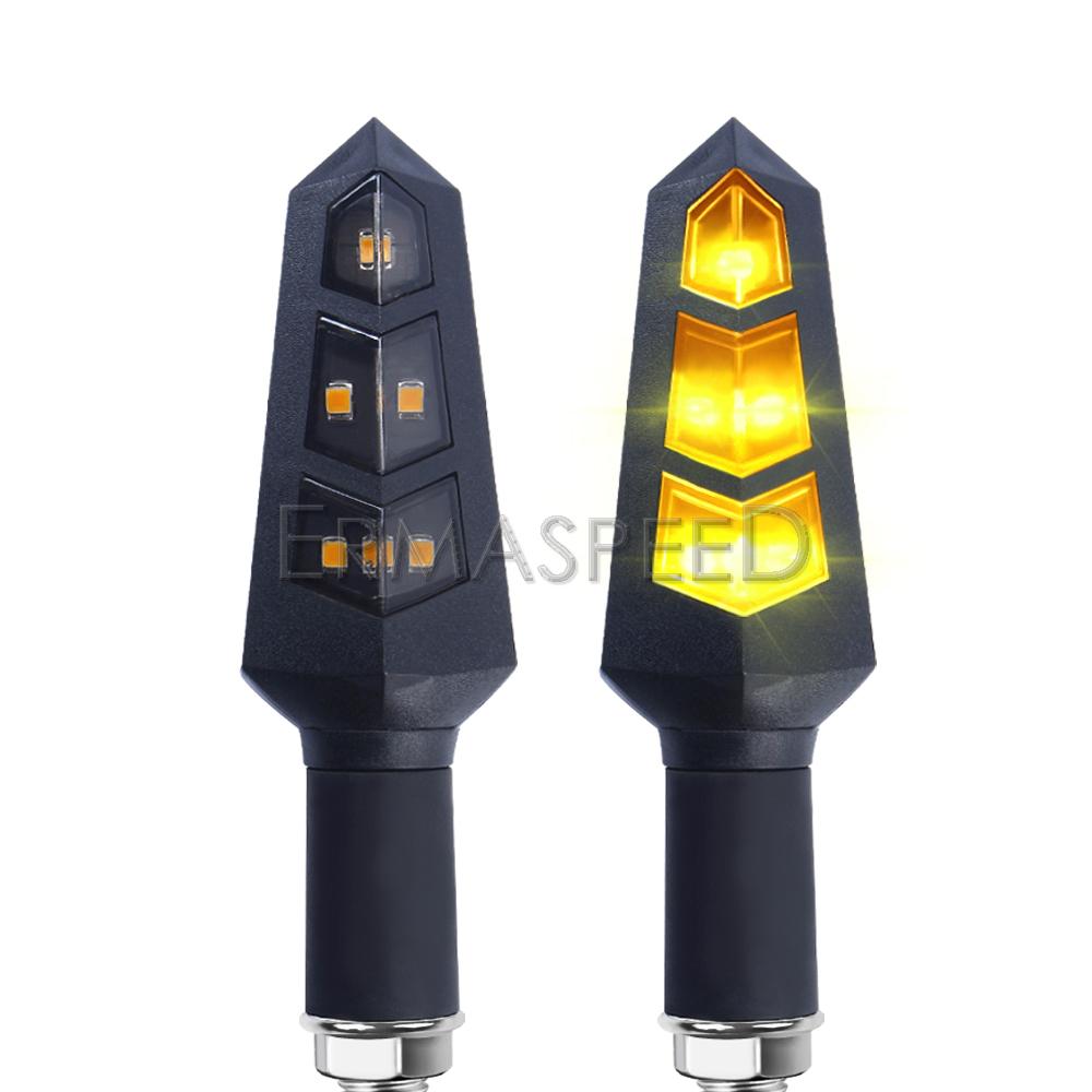 2/4PCS Led Motorcycle Blinkers Turn Signal Lamp Flashing Lights Amber Flashers Waterproof Bendable Motorbike Scooter