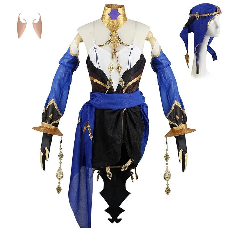 Layla Sumeru Cosplay Costume Layla Full Set Headwear Dress Stockings Wig Anime Cosplay  Layla Dress For Comic Con