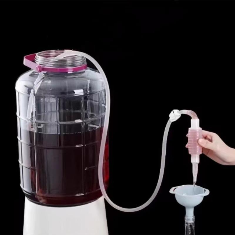 Wine Suction Device, Wine and White Spirit Siphon Filter, Wine Jar Wine Dispenser, Fish Tank Water Changer with Filter Screen for Clogging Prevention