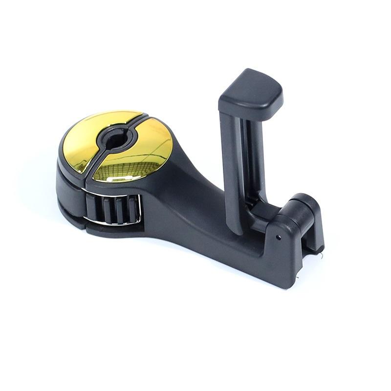 

2 в 1 Автомобільний підголівник Гачок Автомобільний тримач Автомобільна вішалка Портативна спинка сидіння Гачок Гачок для зберігання Тримач телефону Автозастібка Кліпса золотий