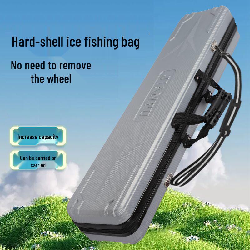 Fish Rod Bag for Raft, Lure, and Sea Fishing - No Disassembly Required, Fits Reel Line Groups, Multiple Models, Winter-Ready Storage.