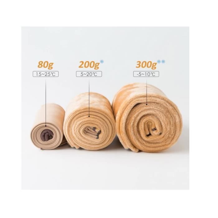 2 stk Varm strømpebukse dame vinter elastisk gjennomsiktig fleece høy midje termisk utendørs[200g (5-20℃),Svart(Full fot)]