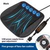 Portable Car Cooling Pad with Fan 3 Speeds Adjustable Seat Cushion Multifunctional Driving Pad for Truck Office Chair Universal